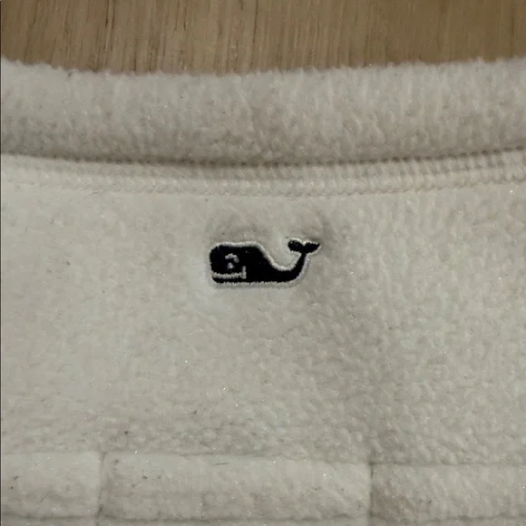 Vineyard Vines Small White Fleece Zip-Up Vest - Picture 6 of 7